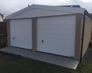 Double Door Concrete Garage