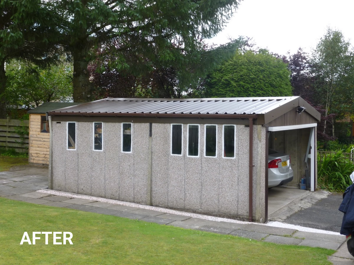 Asbestos Cement Re-Roof Exterior After
