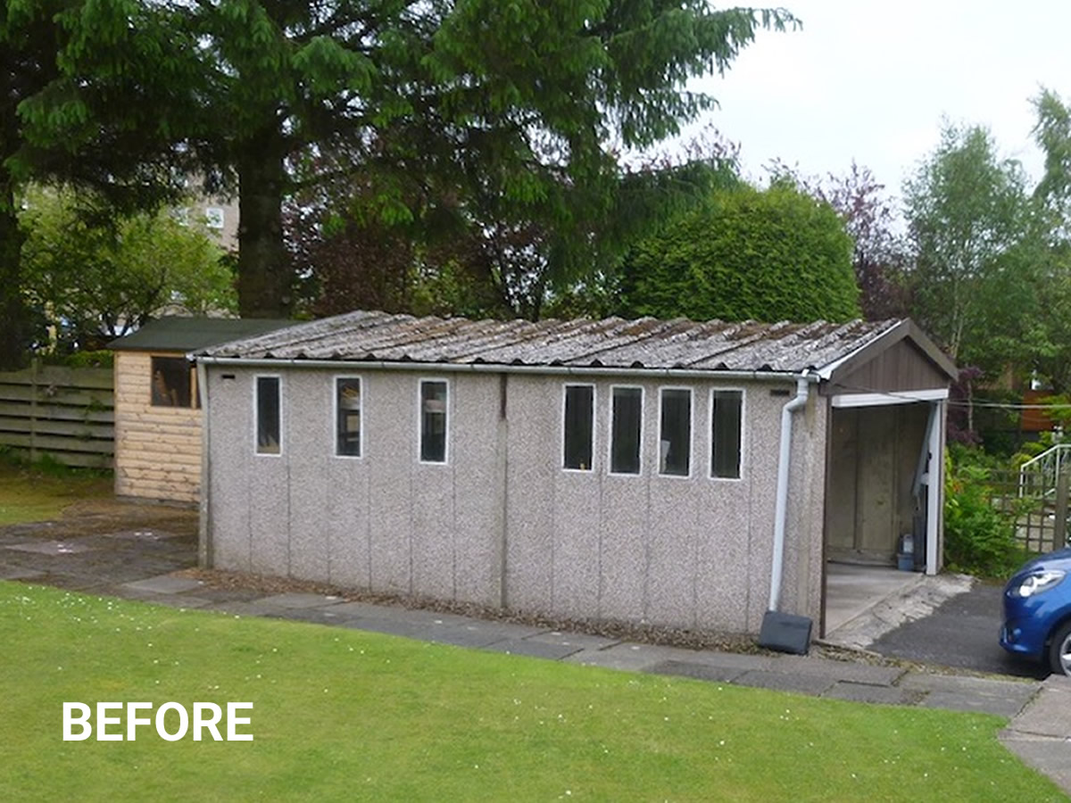 Asbestos Cement Re-Roof Exterior Before