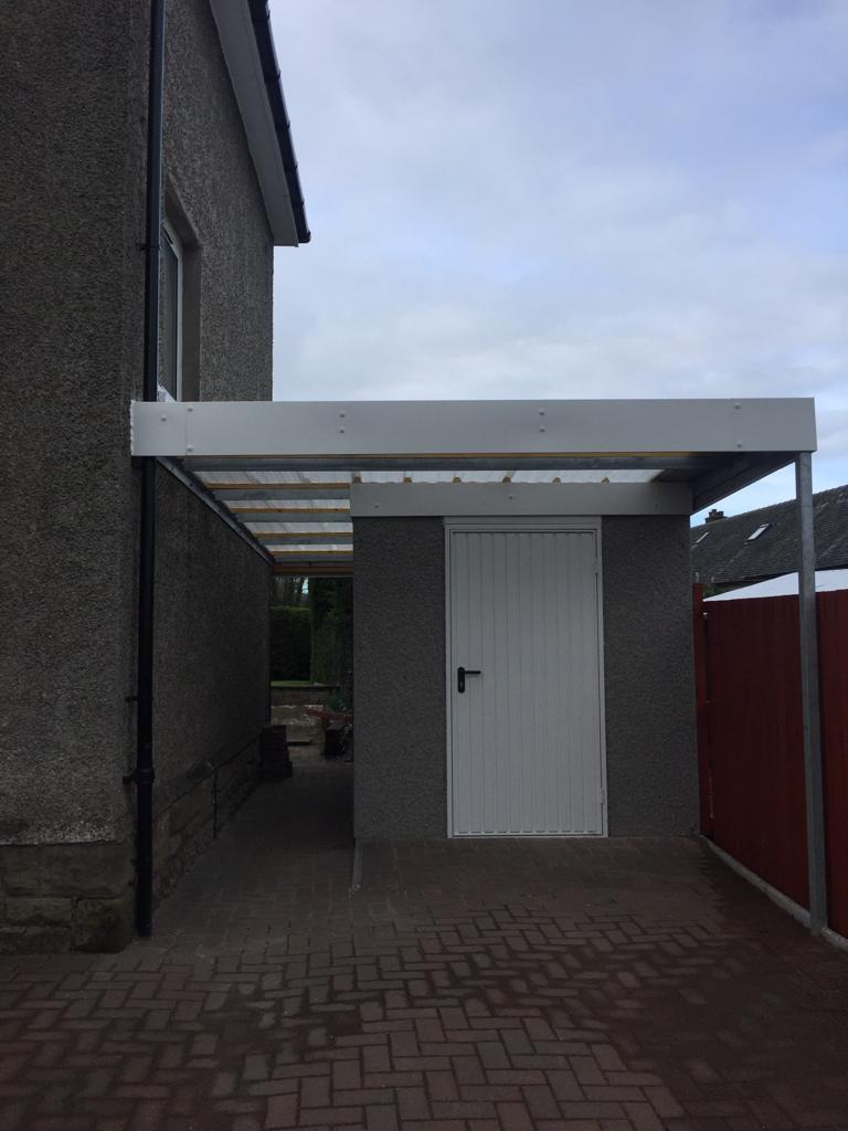 A Motorbike Garage with an Insulated Roof